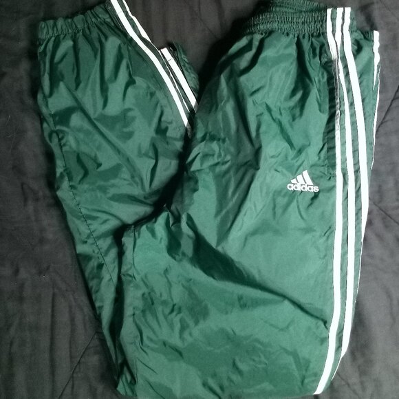 Vintage 90s Adidas 3 Stripe Lined Wind Pants Joggers Trainers - Picture 1 of 7